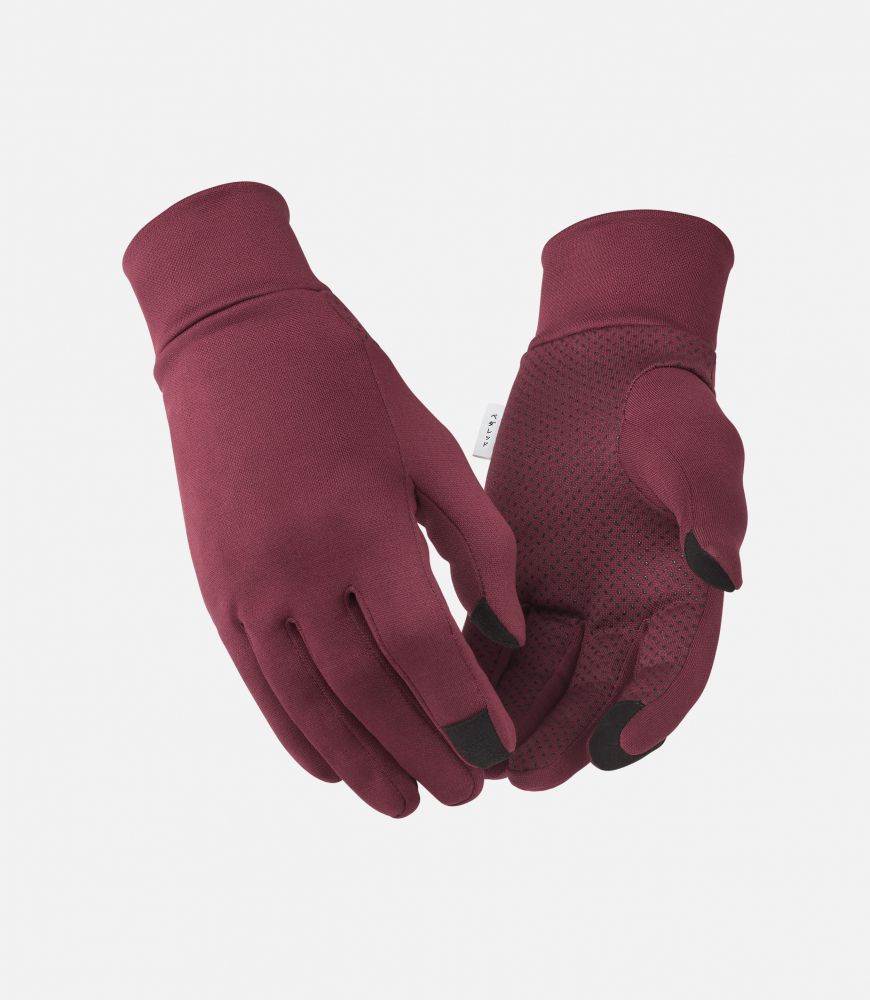 merino gloves burgundy essential pedaled