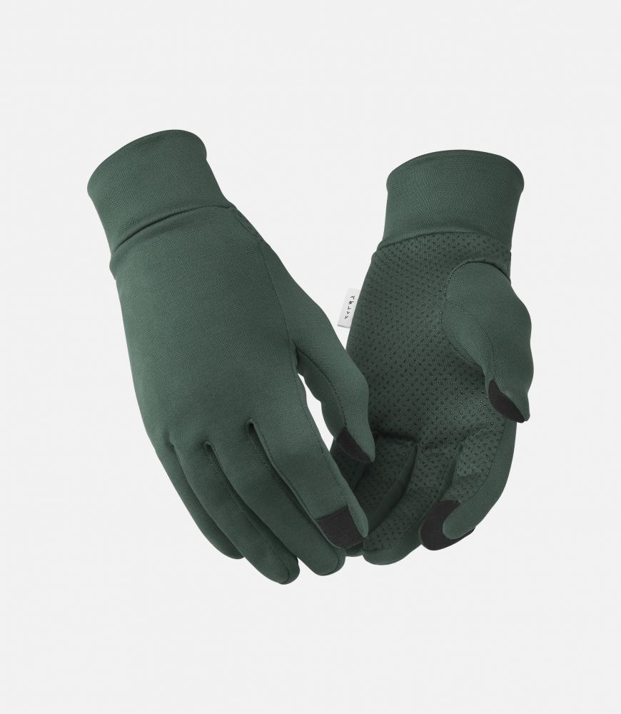 merino gloves forest green essential pedaled