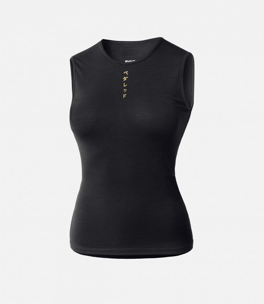 women cycling baselayer black front essential hada pedaled