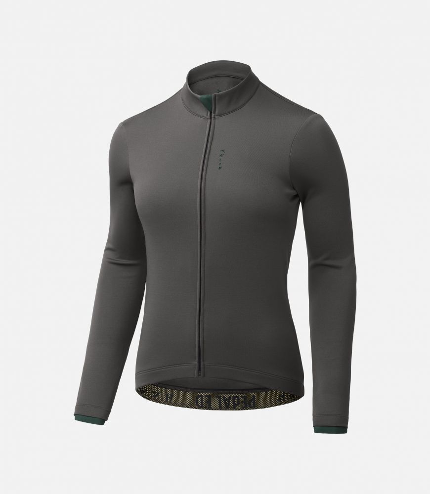 women merino long sleeve jersey raven essential front pedaled