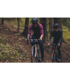 all road merino long sleeve jersey burgundy jary in action pedaled
