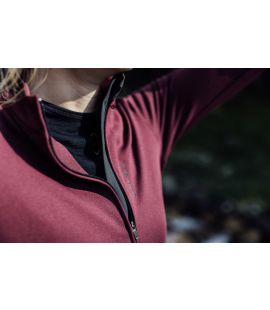 cycling long sleeve jersey women merino burgundy essential pedaled