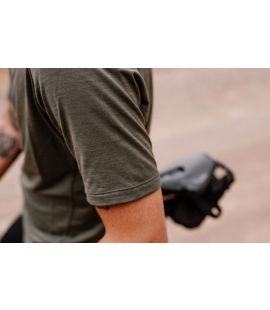 gravel t shirts merino allroad forest green jary pedaled