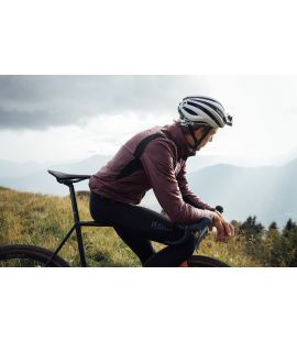 men alpha cycling jacket road burgundy mirai pedaled