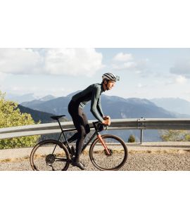 men long sleeve jersey forest green mirai in action pedaled