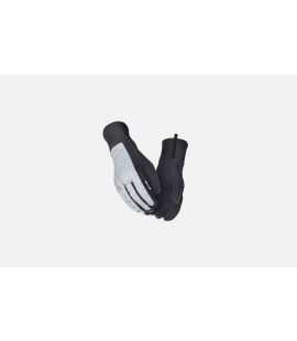 men thermo cycling reflective gloves grey hikari pedaled detail front