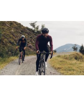 men merino long sleeve jersey burgundy essential in action pedaled