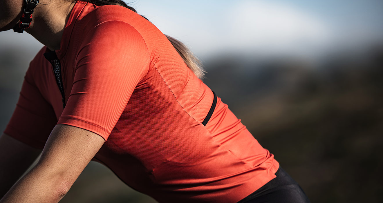 Lightweight Cycling Jersey Red - Women's Mirai Collection - PEdALED